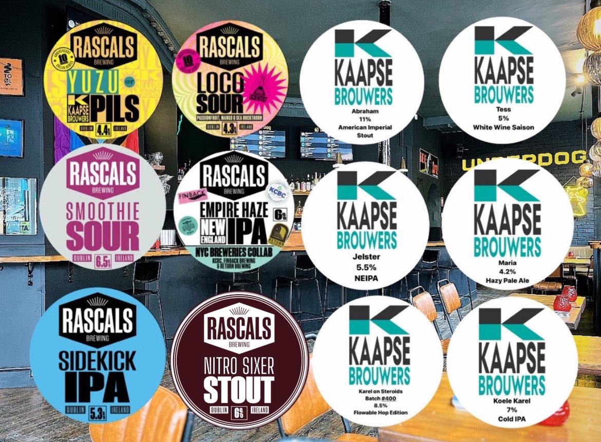 All tapped and pouring this instant, Friends!! The guys from the breweries will be here from 6:30!! Doors open as we speak… Whoop Whoop!!
😘😘🍻🍻✌🏼✌🏼