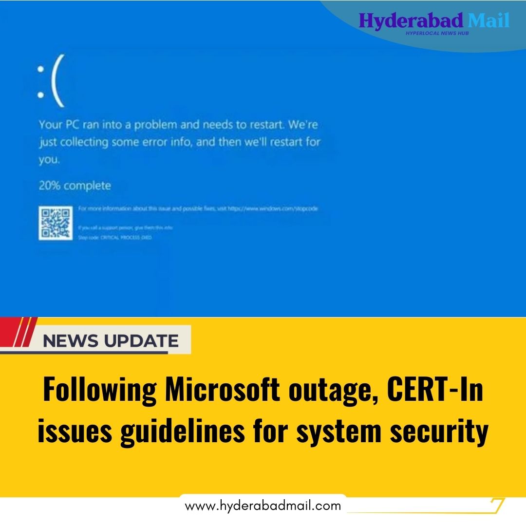 Hyderabad_Mail's tweet image. Windows systems crashing globally due to CrowdStrike Falcon Sensor update. Air services, including RGIA, affected. CERT-In issues guidelines to resolve BSOD issue. Union Minister Ashwini Vaishnav confirms MEITY working with Microsoft. #TechAlert #CyberSecurity #WindowsOutage