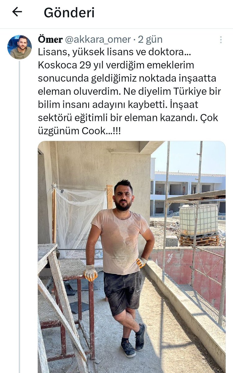 Ömer beyin bu paylaşımını elden ele Mustafa Destici'ye iletelim. Belki utanır, yüzü kızarır!