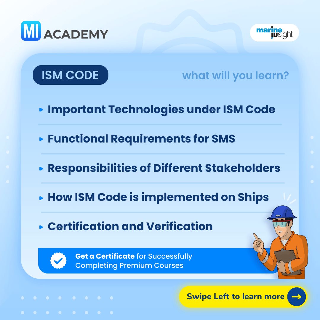 MarineInsight's tweet image. 🧭 Ready to Master ISM Code? 

🚤Enhance your maritime expertise with our specialized Course on ISM Code.

👉Are you ready to skill up? Visit Marine Insight Academy!
🔗bit.ly/3LQePTn

#ISMCode #ISM #marineinsight #shipping #shippingindustry #maritimeindustry #maritime