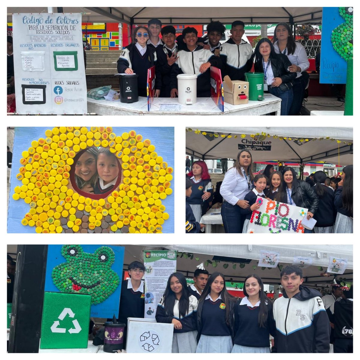 SBVerdeCund's tweet photo. Participamos en la feria de la IED Pio X del mpio de @AChipaque donde alumnos de 11° presentaron 13 proyectos de conservación ambiental y retroalimentamos los 3 proyectos de residuos sólidos enmarcados en la Resolución 2184 del 2019 “código de colores”. #EducaciónAmbientalAl💯% https://t.co/klV1mEVhKJ