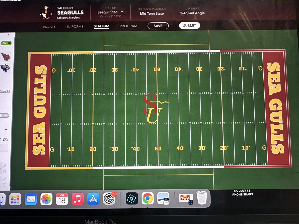 rdiehljr's tweet photo. @BeBIGTIMECoachD I’ve already made Salisbury. May tweak them a touch. Go gulls @SUSeaGulls @SeaGullFootball https://t.co/SK1rUtFS1a