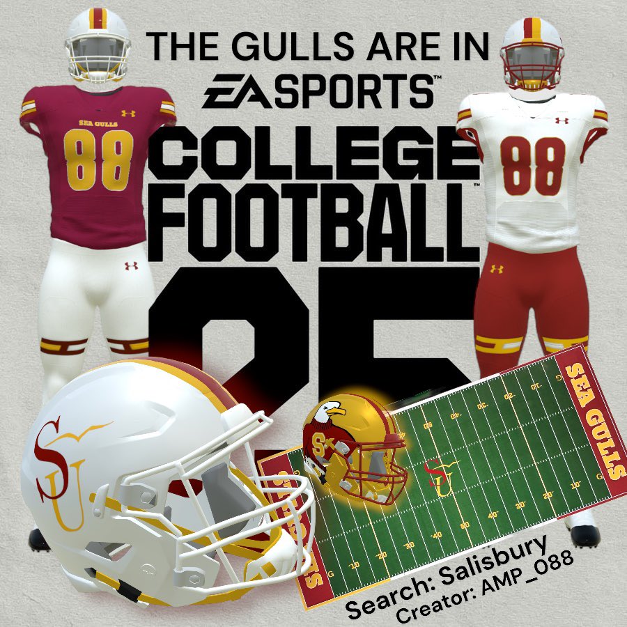 rdiehljr's tweet photo. @BeBIGTIMECoachD I’ve already made Salisbury. May tweak them a touch. Go gulls @SUSeaGulls @SeaGullFootball https://t.co/SK1rUtFS1a