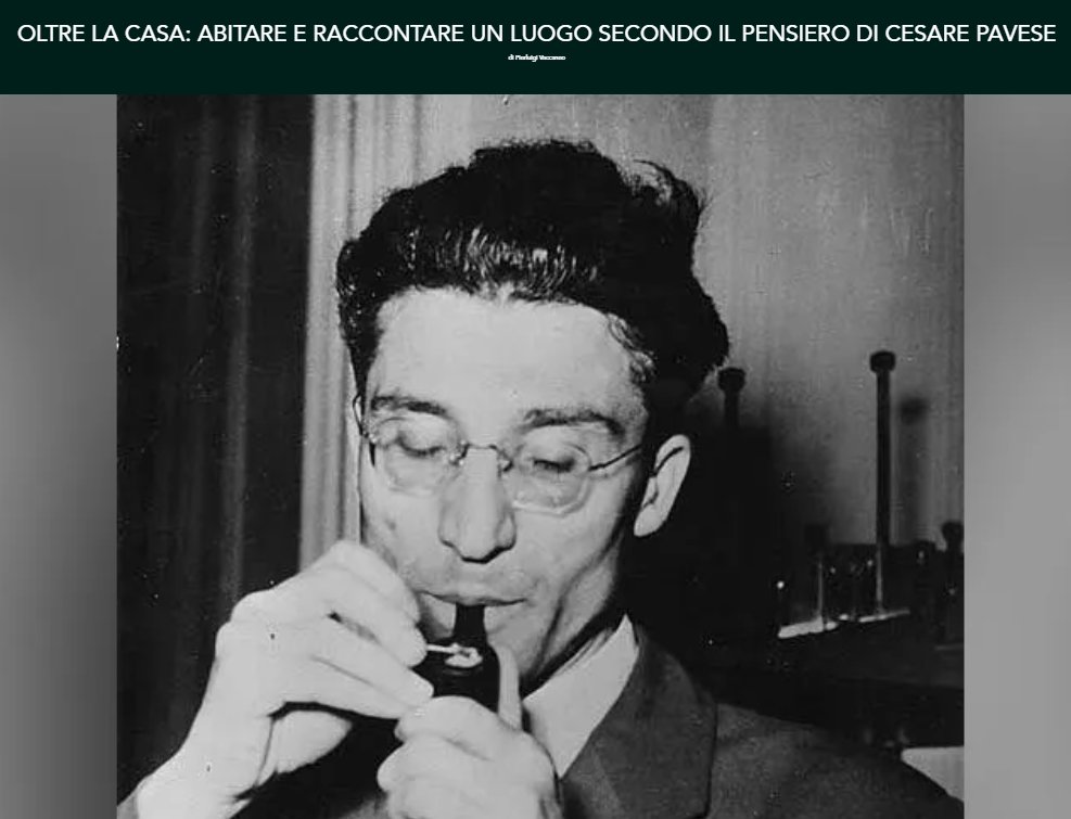 Il Direttore della Fondazione Cesare Pavese <a href="/piervaccaneo/">Pierluigi Vaccaneo</a>, ci accompagna in questo bellissimo viaggio attraverso le parole di Pavese per esplorare il significato profondo di "abitare". Leggi qui l'articolo su Atlante Treccani: treccani.it/magazine/atlan…