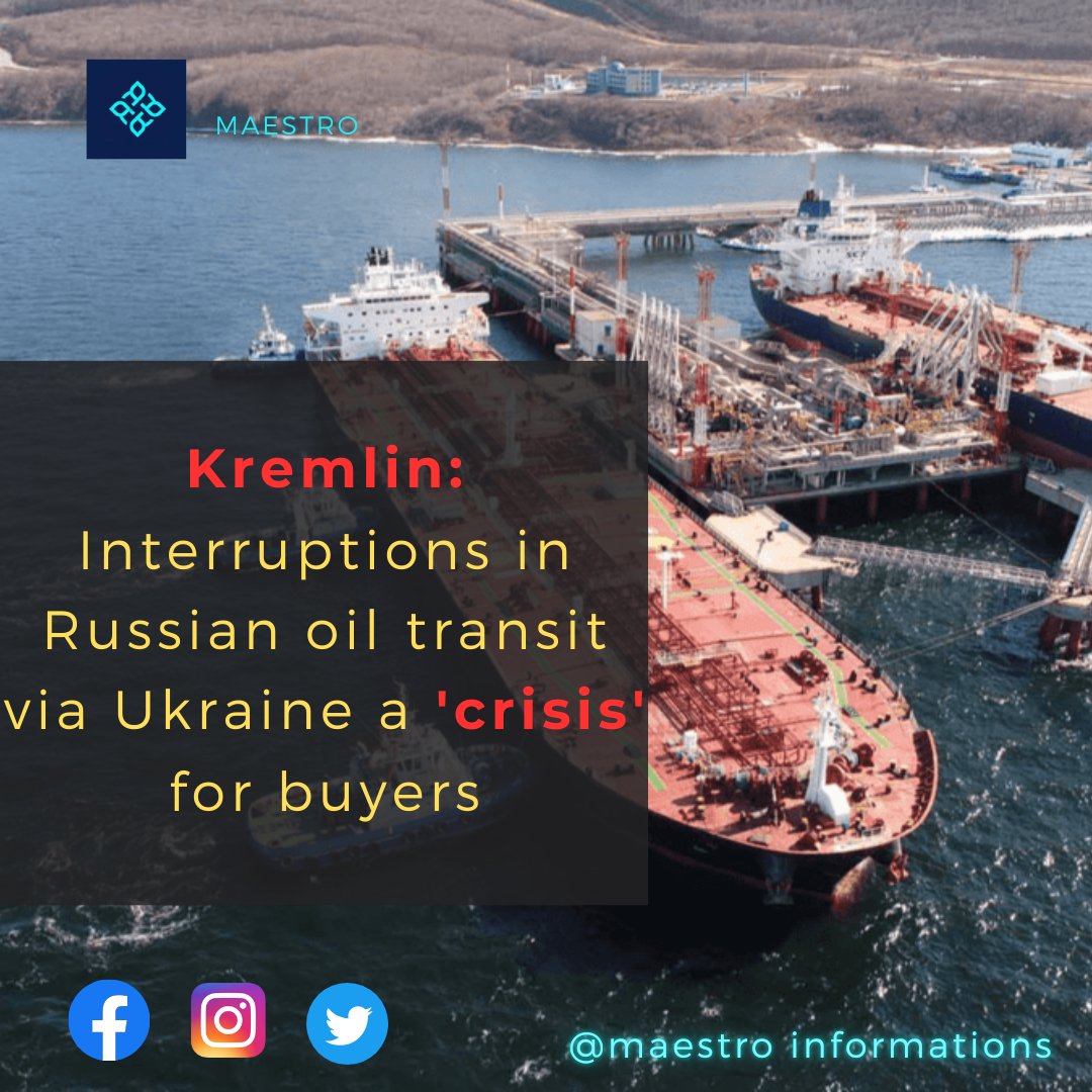 Maestroinfoo's tweet photo. #kremlin #russian #transit #ukraine #oil 
MOSCOW, July 19 - Kremlin spokesman Dmitry Peskov on Friday called interruptions in Russian oil transit via Ukraine a "crisis" for the affected oil buyers, but said there was little scope for talks with the Ukrainian transit firms https://t.co/0sJcvxf4me