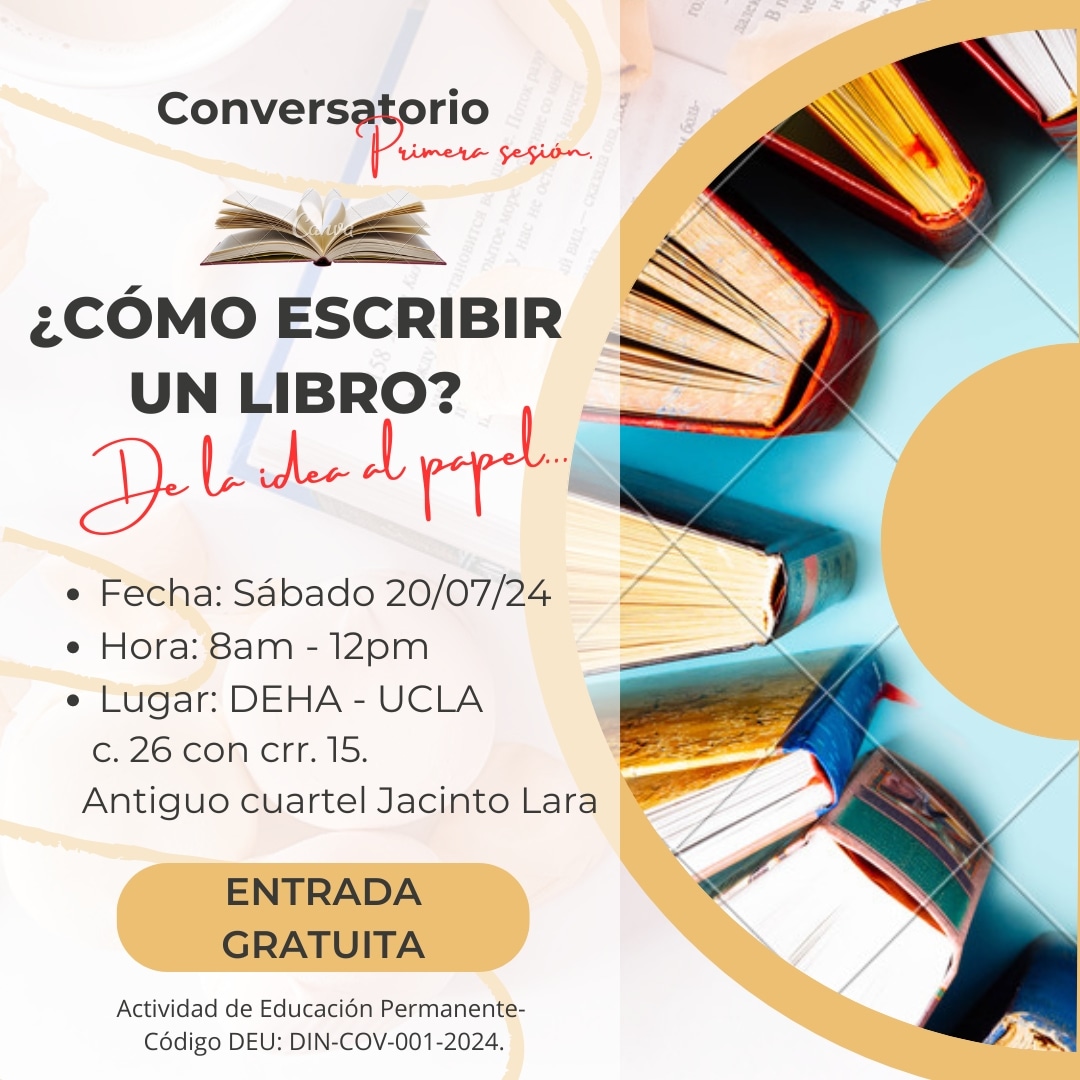 manuelitasanch's tweet photo. Aura Rosa Griman  @ar_griman presentará este fin de semana un conversatorio gratuito, así que si te encuentras en #Barquisimeto y eres amante de la lectura y la escritura, te recomiendo participar https://t.co/TOzxWi0Zjg