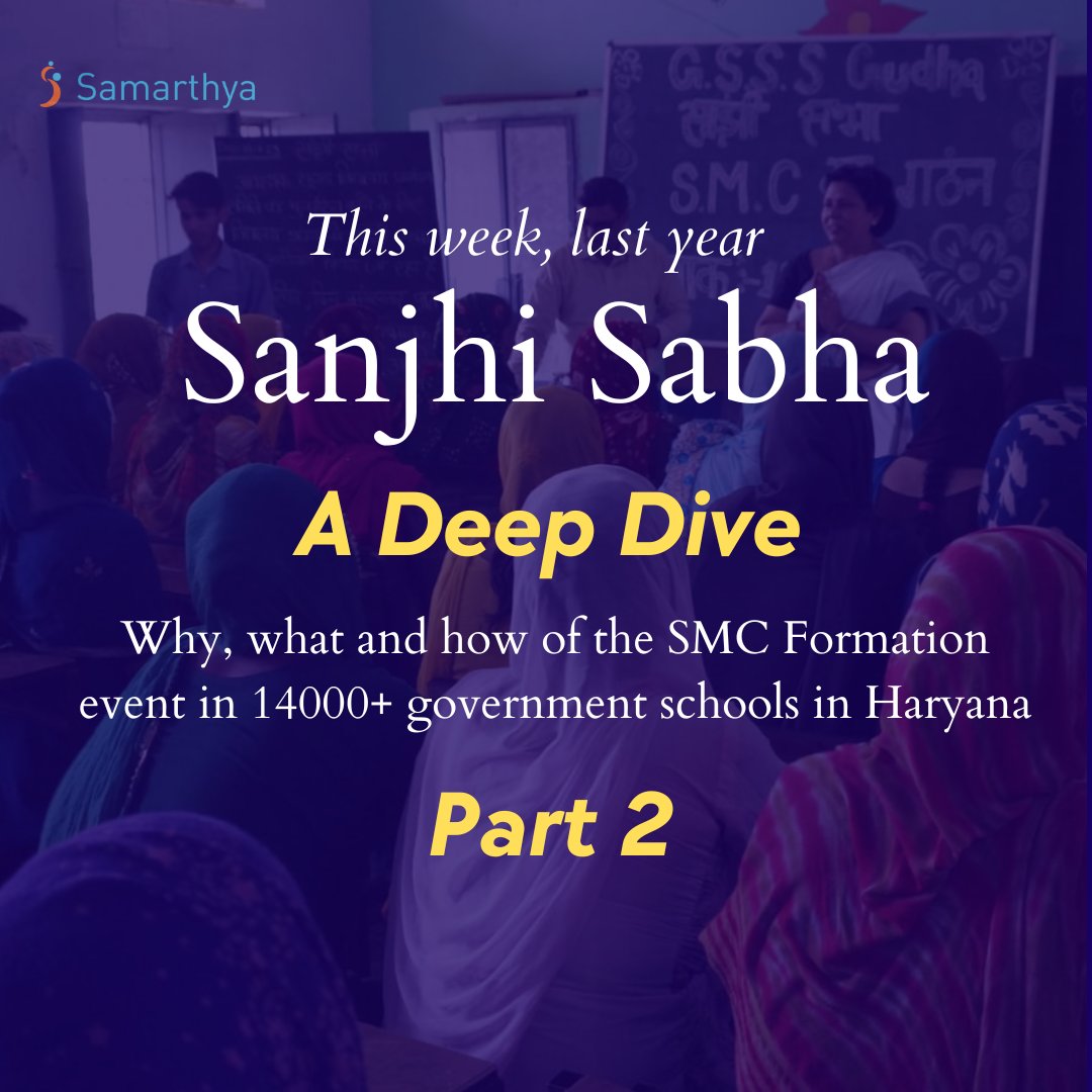 samarthya_org's tweet photo. As we look back on one year of Sanjhi Sabha, today we take a closer look at some of the processes that contributed to the success of this initiative.

You can find the full report here: https://t.co/7vAlwVquut https://t.co/sLdiChGxJd