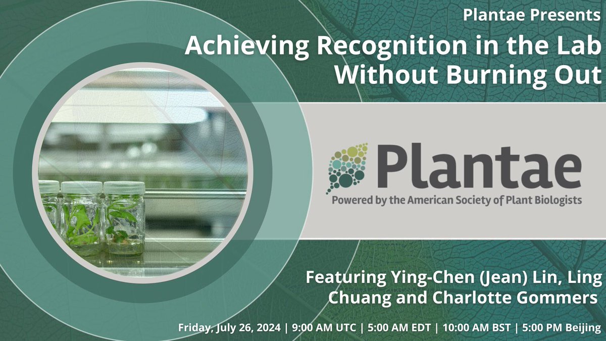 plantae_org's tweet photo. Join us for the upcoming Plantae webinar on July 26 at 5:00 am Eastern Time, hosted by the 2024 Plantae Fellows.

Free registration at https://t.co/rre95yfXjm!

#plantscience https://t.co/JgY3n7FObU