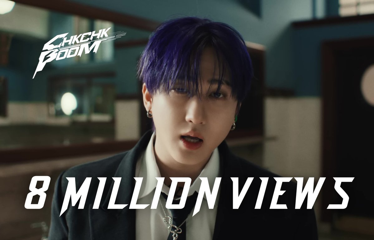 StrayKidsGlobal's tweet photo. Stray Kids "Chk Chk Boom" M/V has now surpassed 8,000,000 (8M) views on YouTube! 🎉

🥠 https://t.co/oqPdAMeXO4

#ATE #ChkChkBoom
@Stray_Kids #StrayKids https://t.co/K6Hg9kR4vc