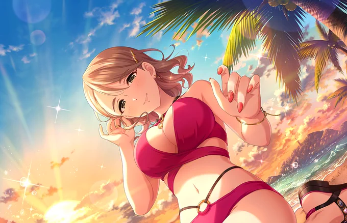 清良さん身長158cm 3サイズ 85-57-86ナターリア身長155cm3サイズ 84-55-86とても巨乳な清良さん、なんとナターリアと大体同じスタイルなグラマラスボディなのだ#ナターリア #柳清良 #デレステ #デレマス 