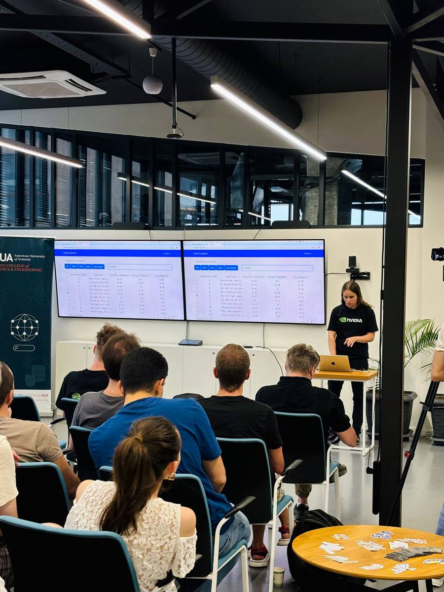 pydata_yerevan's tweet image. 🔹Yesterday, #PyDataYVN hosted its July meetup, the final of these meetup series. 

Ivan Moshkov and Daria Gitman gave a talk on building an #LLM for math reasoning without using proprietary data. 

💡The full video will be available soon on the PyData Global YouTube channel.