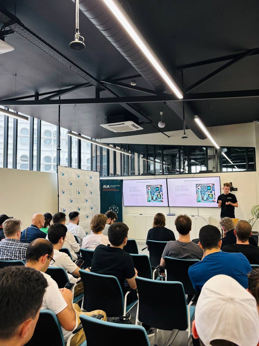 pydata_yerevan's tweet image. 🔹Yesterday, #PyDataYVN hosted its July meetup, the final of these meetup series. 

Ivan Moshkov and Daria Gitman gave a talk on building an #LLM for math reasoning without using proprietary data. 

💡The full video will be available soon on the PyData Global YouTube channel.