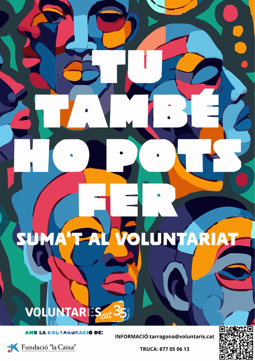 voluntaris_cat's tweet photo. Ets de #Tarragona? Suma't a fer voluntariat!
T'expliquem com pots començar 👇
🔸Apunta't a una sessió informativa
🔸Vine i et farem una entrevista per perfilar els teus interessos
📩 tarragona@voluntaris.cat
#FCVS #VolIn @FundlaCaixa
#ConvocatòriesSocials2023 #FundaciólaCaixa https://t.co/ZucPKSjLQo