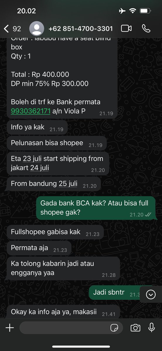 cheezuly's tweet photo. !!Scammer Labubu!!
Wahai kak Viola Priscilia Ariansyah Saputri dmn kamu, gatau ini rek a/n dia beneran apa gmn. 🙂 ya gw juga bego sih percaya aja😭 huhu
#LabubuMacaron #scammer #popmartindonesia https://t.co/LdeWLkbPgX