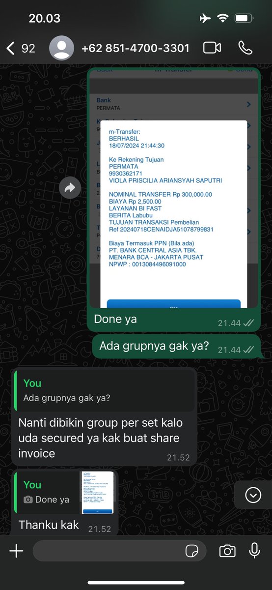 cheezuly's tweet photo. !!Scammer Labubu!!
Wahai kak Viola Priscilia Ariansyah Saputri dmn kamu, gatau ini rek a/n dia beneran apa gmn. 🙂 ya gw juga bego sih percaya aja😭 huhu
#LabubuMacaron #scammer #popmartindonesia https://t.co/LdeWLkbPgX
