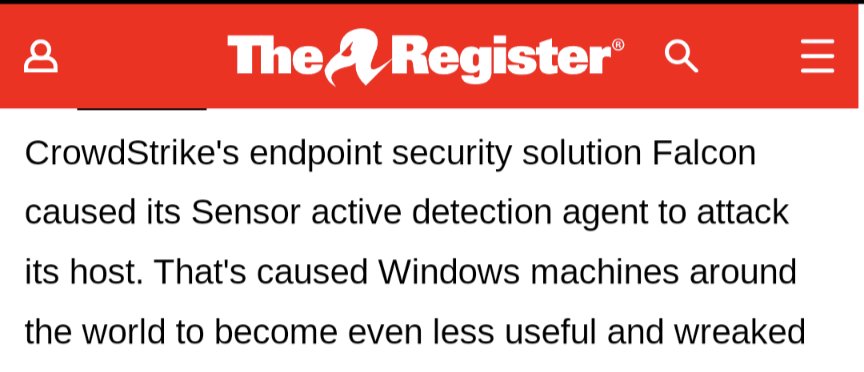 apmapmapm's tweet image. ... caused Windows machines to become even less useful.

Priceless @TheRegister