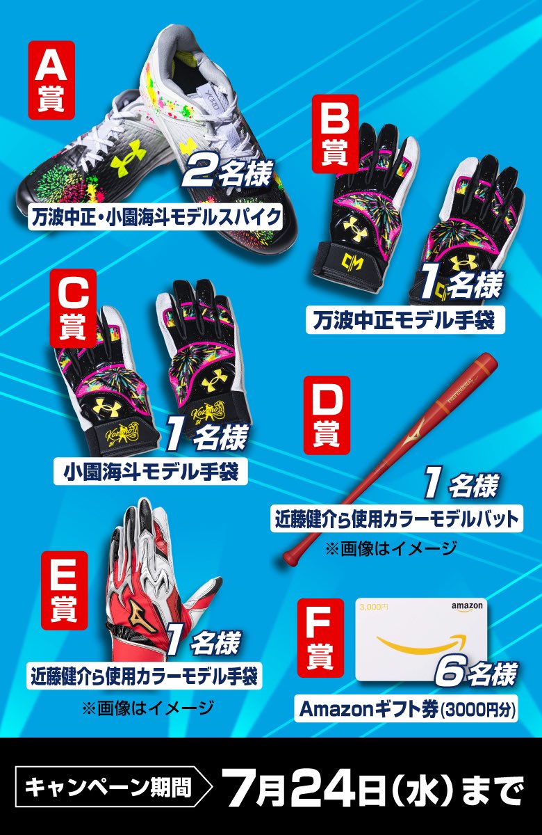 テレビ朝日野球《公式》 (@tvasahibaseball) on Twitter photo \プレゼント🎁企画 第 3 弾/
マイナビオールスターゲーム 2024
7/23(火)第 1 戦 エスコン F 18:30PB
7/24(水)第 2 戦 神宮球場 18:30PB
球宴スペシャル超豪華‼️
応募方法
✅<a href="/tvasahibaseball/">テレビ朝日野球《公式》</a> をフォロー
✅この投稿に #テレ朝野球 で応援コメントをつけてリポスト
〆7/24(水) 23:59 \プレゼント🎁企画 第 3 弾/
マイナビオールスターゲーム 2024
7/23(火)第 1 戦 エスコン F 18:30PB
7/24(水)第 2 戦 神宮球場 18:30PB
球宴スペシャル超豪華‼️
応募方法
✅<a href="/tvasahibaseball/">テレビ朝日野球《公式》</a> をフォロー
✅この投稿に #テレ朝野球 で応援コメントをつけてリポスト
〆7/24(水) 23:59