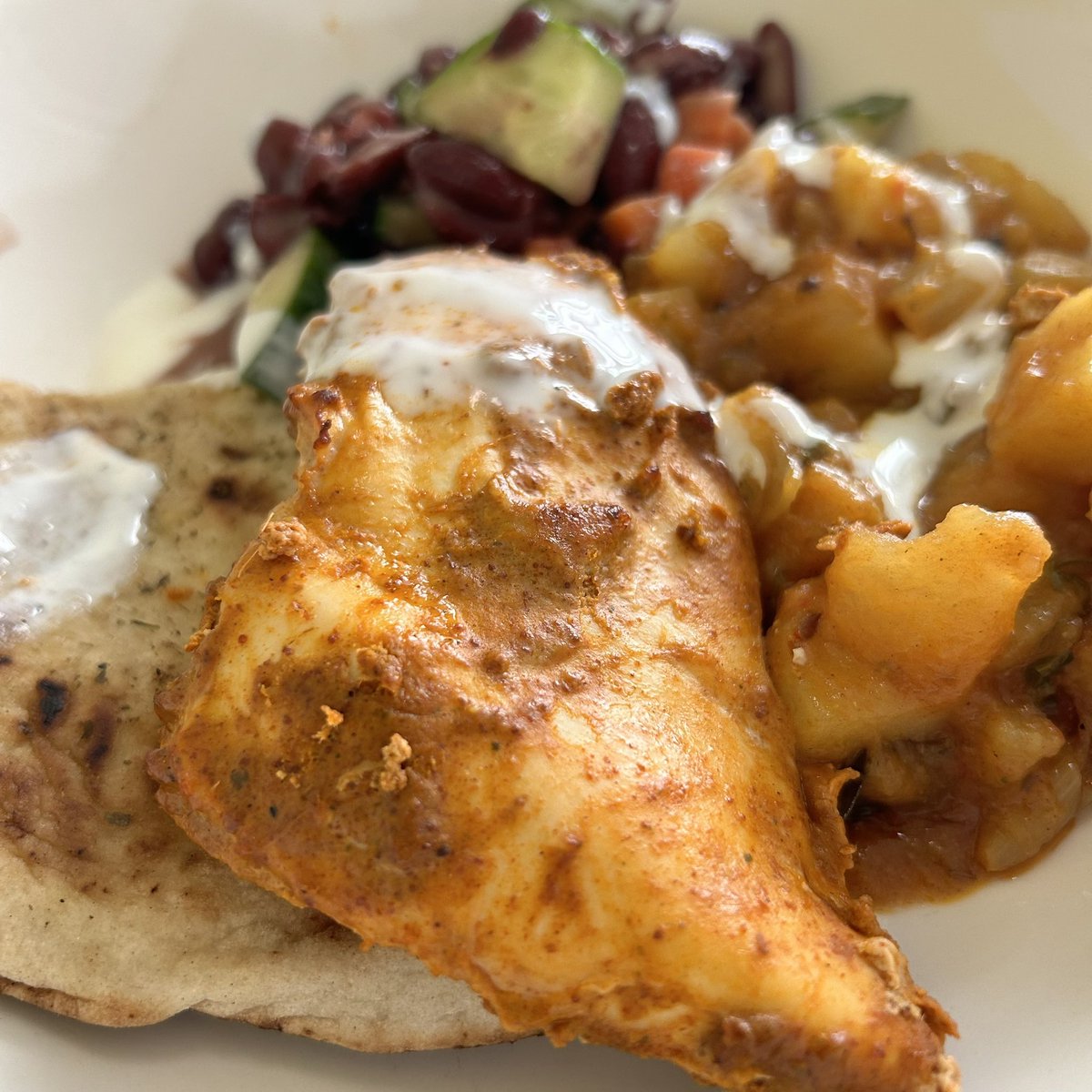 It’s may be Fish Friday but trying the Tandoori Chicken. 
Summer foods!!

Thank you <a href="/cateringasph/">Catering at ASPH</a> for award winning food! #greathospitalfood 🥰
#tweetbeforeyoueat