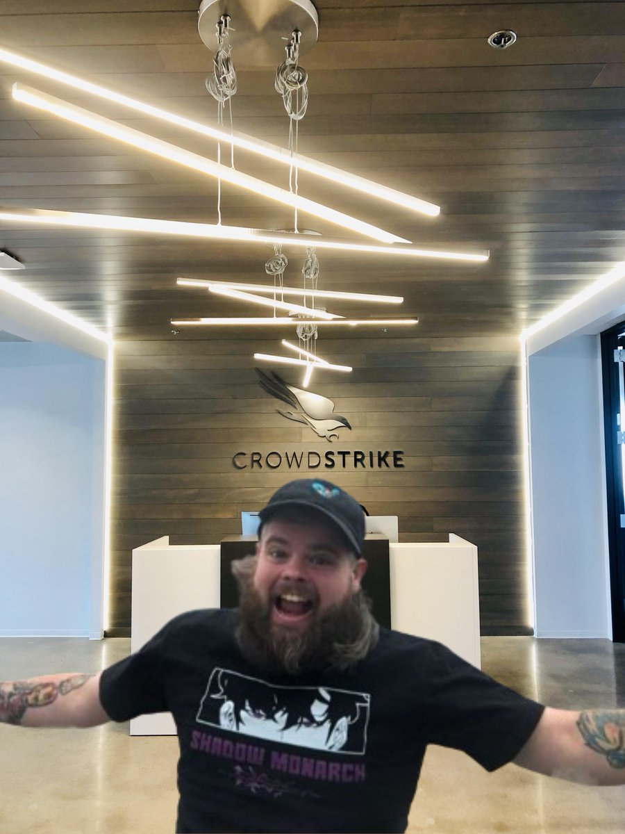 NomuMaster's tweet image. Frist day at #CrowdStrike! Pushed a little update, now taking the rest of the day off! Happy Friday!