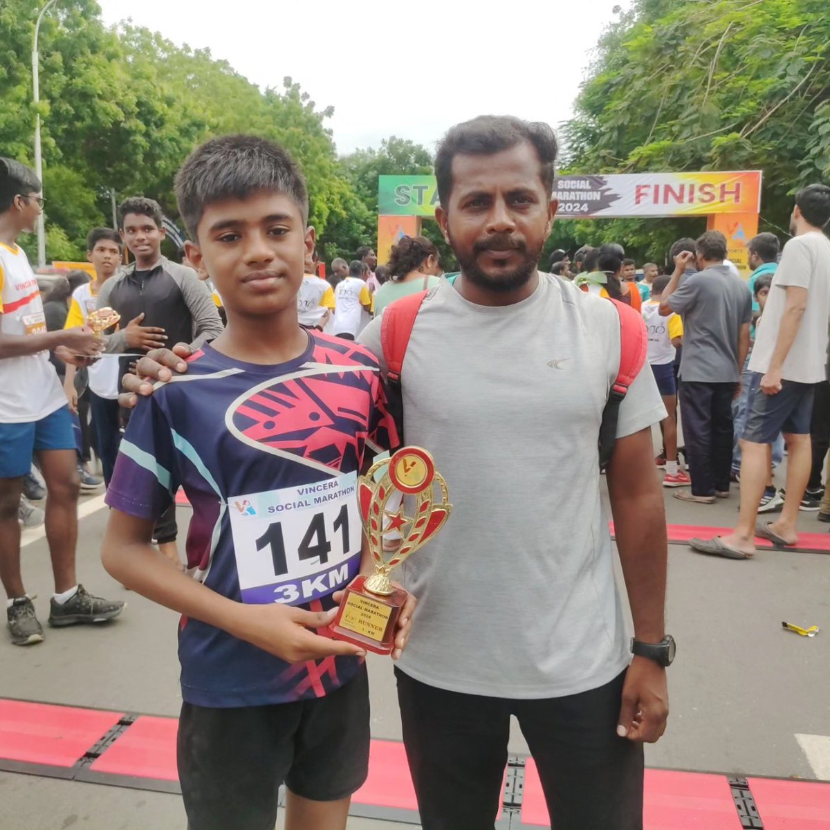 SharveshChamp's tweet image. Vincera Social Marathon 2024 - colourful Run 3km 2nd Prize Runner  #littlechamp #Champsharvesh #goldenboy #sharvesh #neonrun #mirchirun #colourrun #Djb4u #rjradio #tnnews #happyrunnerSri 
#highlights2024
(Marathon events 186/ virtual events 178 / Total km 7441.5 Till now Crossing