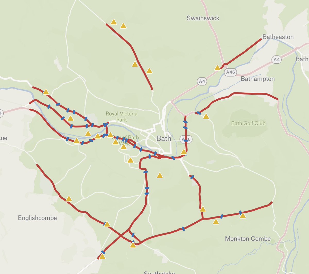 Have been mulling over today what remains of Bath's 'Dirty 30' mph network. 

Have also been considering which educational establishments are on/adjacent to these relatively dangerous speeds. 

Are we ok with exposing children and young people to this level of risk? 

#20splenty