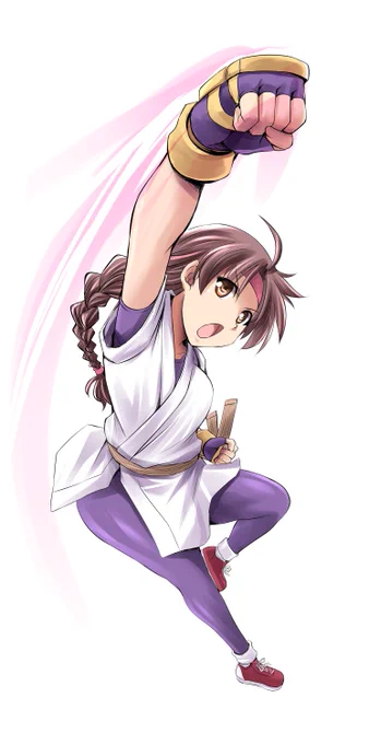 ユリサカさん空牙!#格ゲーキャラ描こうぜ #KOF #SNK 