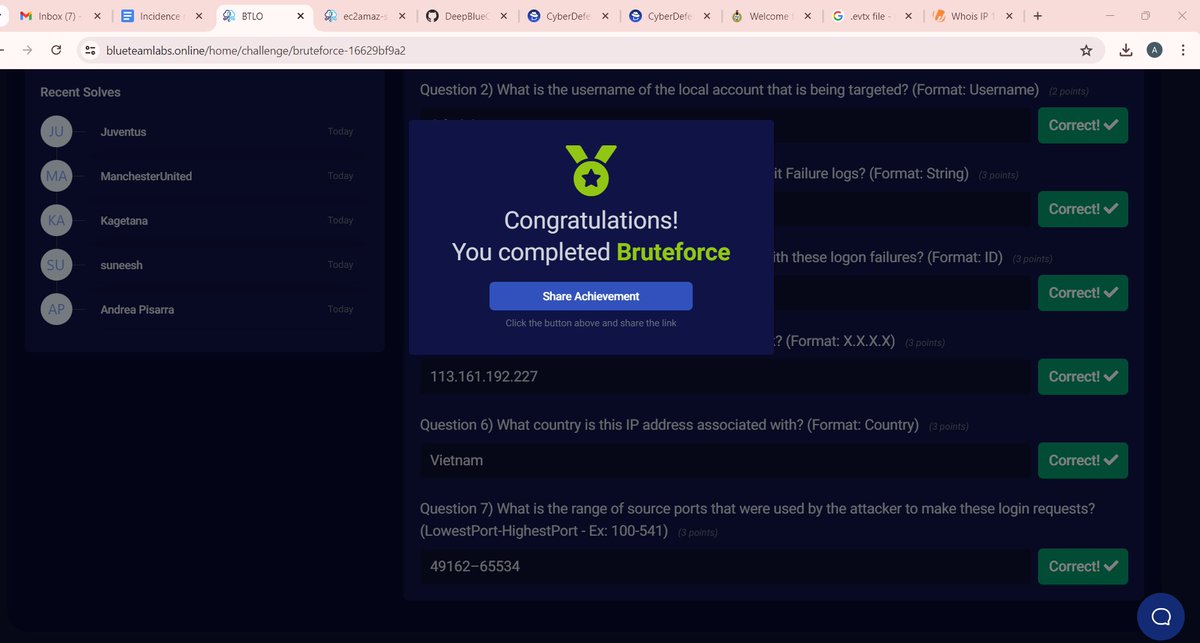 Mydeen4u's tweet photo. Team Ajax
For round 3 of the #CyberDefenseTrack challenge, the incident response challenge comprised activities related to incident response, brute force attack mitigation, and log analysis. The challenge honed our ability to identify, analyze, and respond to security events. https://t.co/E8D5ZhCHLY