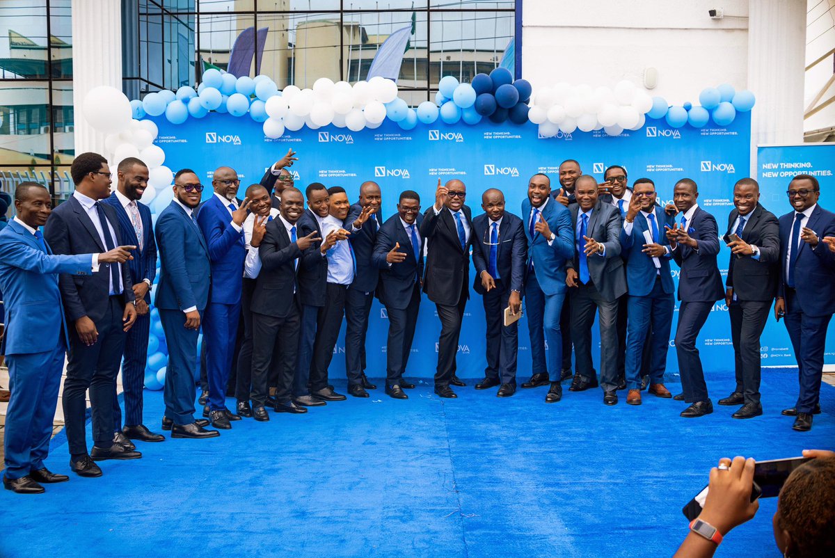 novabankng's tweet photo. Happy Friday from our team at the new NOVA Bank branch, V.I! We're thrilled to blend physical and digital (PHYGITAL) services to serve you better. Cheers to new beginnings and exceptional customer service! #NovaBank #Navigate28 #PHYGITAL #FridayFeeling #NewBranchLaunch #thread https://t.co/uwbirxNpqt