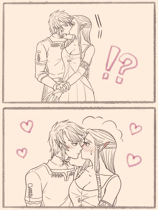 ふいうちKiss💓
#トワプリリンゼル
#tpzelink 