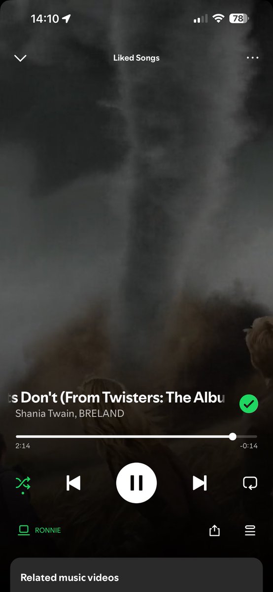 Ronnie_Lynch91's tweet photo. Loving @ShaniaTwain and @breland #NewSong on @Spotify #BootsDont #ShaniaTwain #Breland #TwistersMovie @Twistersmovie https://t.co/hOYFSfHvj6