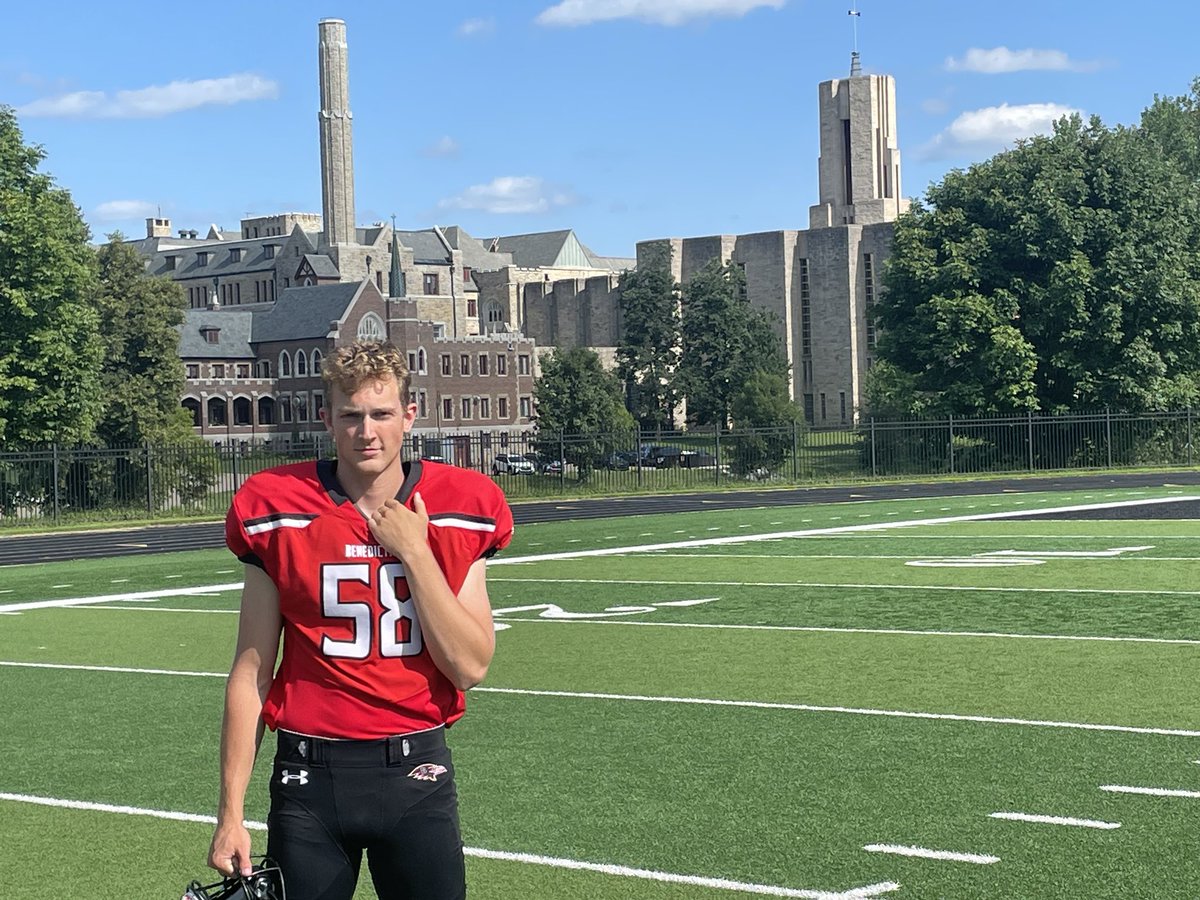 TimothyTharp58's tweet photo. I had an awesome visit yesterday at Benedictine College. It was great to see the campus and great facilities. Thank you @BradHines17 @JoelOsborn_BC for the hospitality.
@SADER_FOOTBALL @ncsa @MOprepredzone @PrepRedzoneMO @AlexMarberry @sam_lopez32 @RavenFootballBC https://t.co/PAP2GJyq30