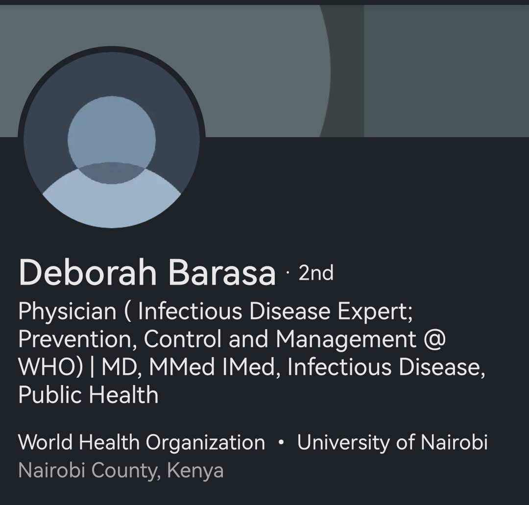 mmmicheni's tweet photo. Dr Deborah Mulongo Barasa, 
CS Health Appointee. https://t.co/qlWH6WzyVr