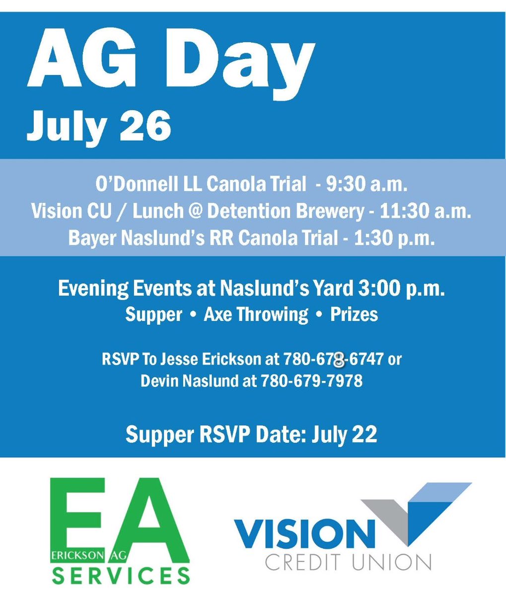 Excited to announce EA Day with Vision Credit Union next Friday! More info to come soon. 🌾🚜 #EADay #SaveTheDate
