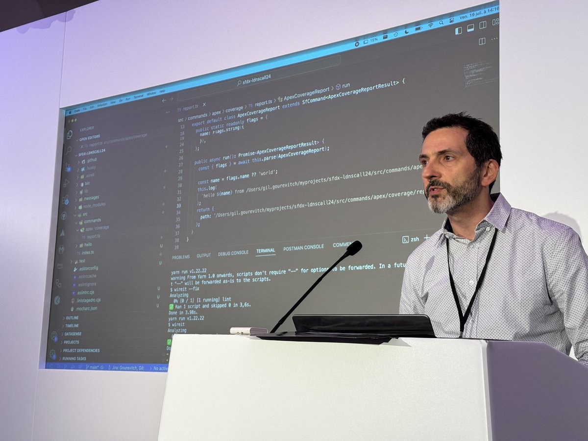 Awesome session at <a href="/LDNsCall/">Londons Calling</a> from my <a href="/TexeiFrance/">Texei France</a> colleague <a href="/GilGourevitch/">Gil Gourevitch</a> on how to create a custom CLI plugin. Including some live coding, creating a plugin in front of everyone in less than 20mn ! 🤩👏👏