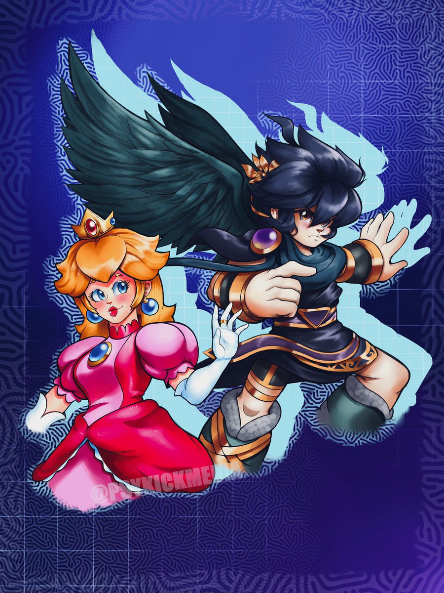 PsykickMedia's tweet photo. The Princess (Peach) &amp; The Angel
(Dark Pit) [7.19.2024]
#Nintendo #supersmashbros 
#supersmashbrosultimate #princesspeachfanart #kidicarusuprising https://t.co/eZwLgD97eP