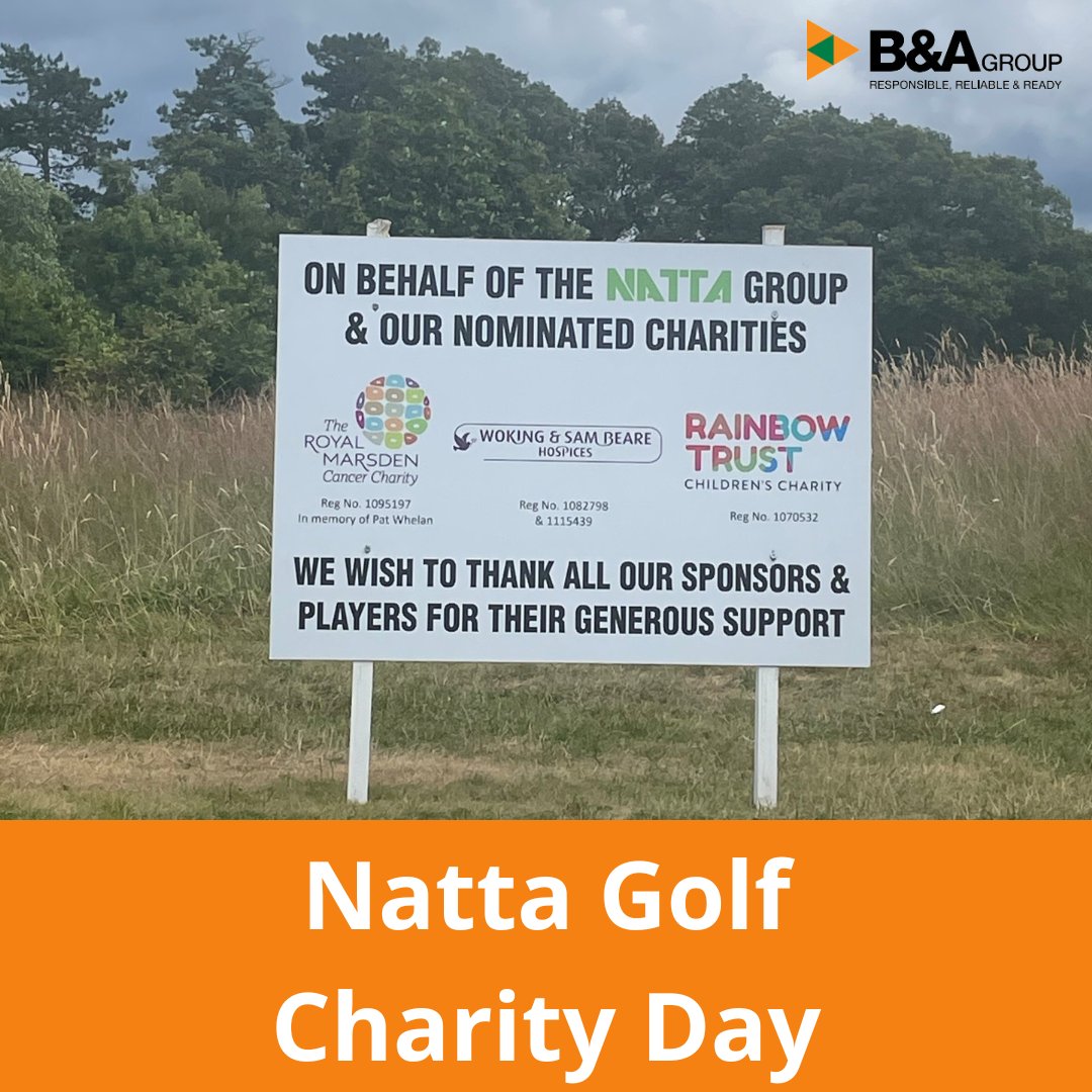 🏌️‍♂️ B&amp;A Group Sponsors Charity Golf Day with Natta! 🌟

Last Friday, we had the pleasure of sponsoring a charity golf day organized by Natta. We contributed £200 and provided a hamper for the raffle. In total, the event raised £25,588 for the nominated charities.