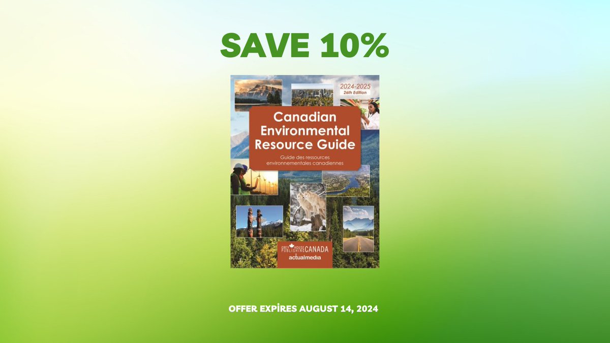 greyhousecanada's tweet photo. New Environmental Resources and Contacts are in the 2024-2025 Canadian Environmental Resource Guide! Save 10% and Get Free Online Access! https://t.co/hBaJrhSxxc https://t.co/uIGkwgh3jy