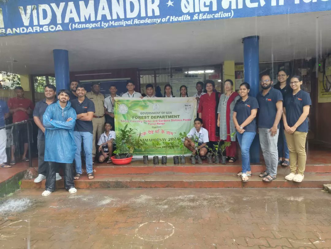 dip_goa's tweet photo. YUVA, in collaboration with the Forest Department, organized plantation activities at Bal Bharati, Ribandar and at the Institute of Maritime Studies, Vasco.

@goaforests @gfdc_goa @visrane @draneofficial https://t.co/TXxQS1dwGm