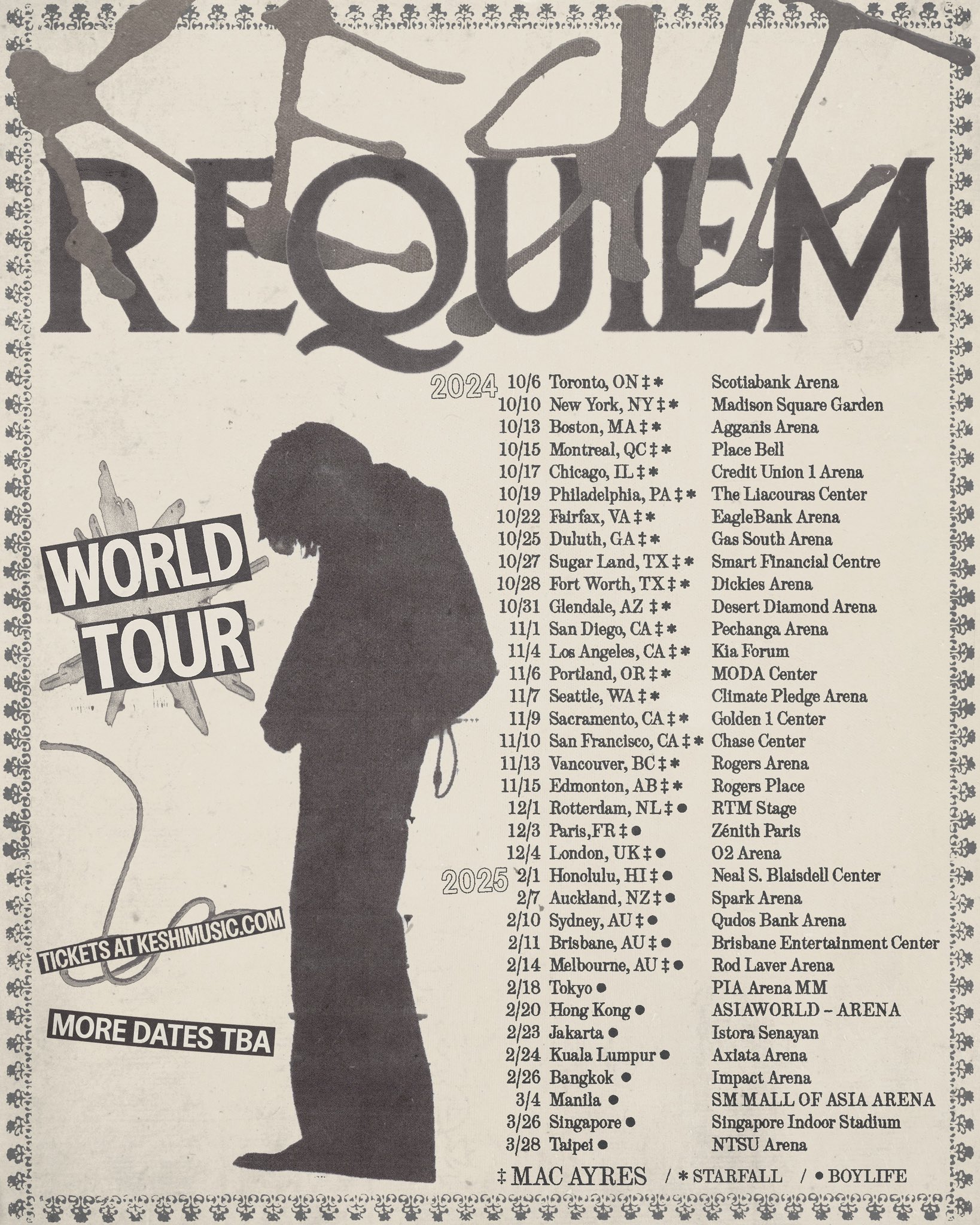 keshi Requiem 24/23 WORLD TOUR キャップ keshi Requiem 24/23 WORLD TOUR キャップ ミュージシャン