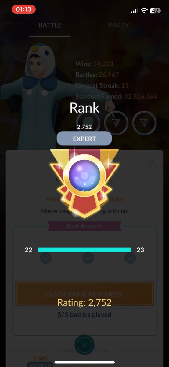 bino90psy's tweet image. Hit Expert with the beautiful 5-0 set in Great League Remix. Pushing from 2684 to the goal.

Love my team, and thanks to all of my opponents who shared great fights with me.

#90psy #PokemonGO #GreatLeagueRemix #Season19 #Empoleon #Sableye #Gligar