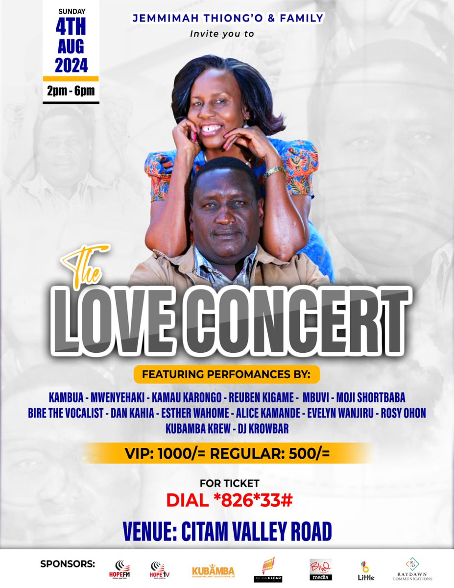 Dear Friend of God. Thanks for the support so far 🙏🏾 🙏🏾 
We continue to ask you to help us pay Dads bill...kindly buy a ticket and if not available please send your support to paybill no: 8056821 account number: Your Name