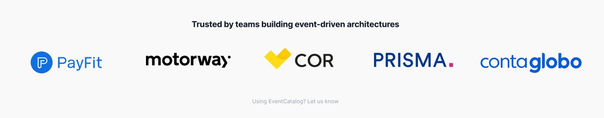 boyney123's tweet photo. New company added to @event_catalog users 🙏, love seeing this usage and community grow. https://t.co/rTBYWNgW0k