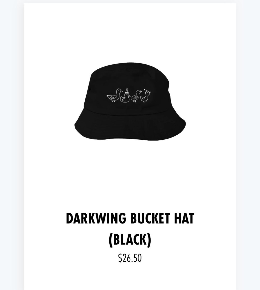 DarkWingTweets's tweet photo. On our team store you’ll find both the classic light/dark/bucket hat but you’ll also find a once in a lifetime DUNKWING hoodie!  Get em while you can limited supply left and boy are these things going quick! Any resemblance to a company product is purely speculation. https://t.co/BE1d8jGJAW