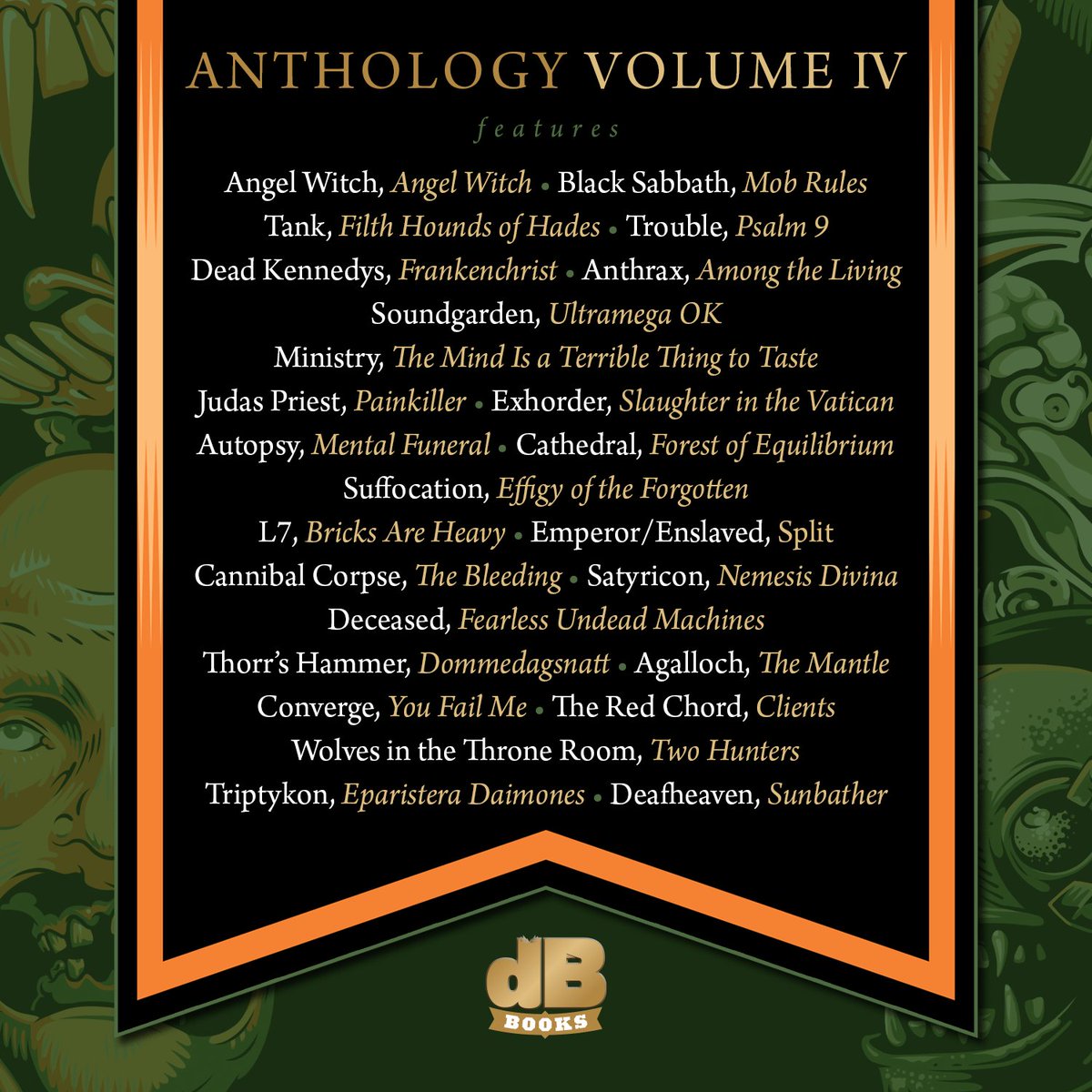 Decibel Books Announces ‘The Decibel Hall of Fame: Anthology Vol I &amp; Vol IV!’ books! Pre-Order NOW!
SAVE BIG when you order multiple volumes:

- Get 2 HOF Anthology books @ $49.95
- Get 3 HOF Anthology books @ $69.95
- Get 4 HOF Anthology books @ $89.95

store.decibelmagazine.com/a/bundles/tier…