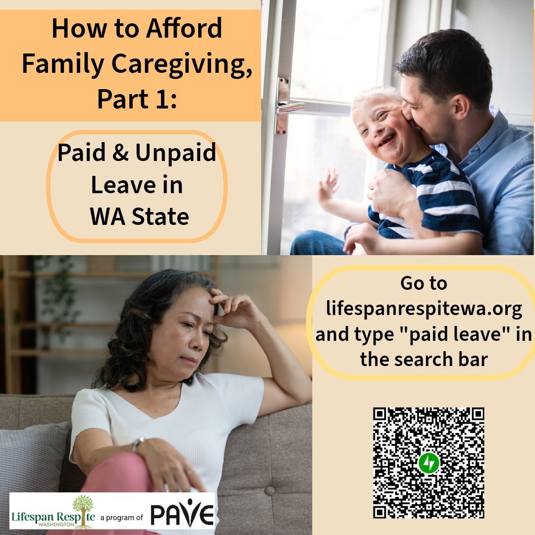 PAVE_org's tweet photo. How to Afford Family Caregiving: Paid &amp; Unpaid Work Leave. Family caregivers may struggle to stay employed and be financially stable. This tip sheet is Part 1 of a series to help with the financial side of caregiving. https://t.co/fLROJSFLDt https://t.co/jJTos3NLG6