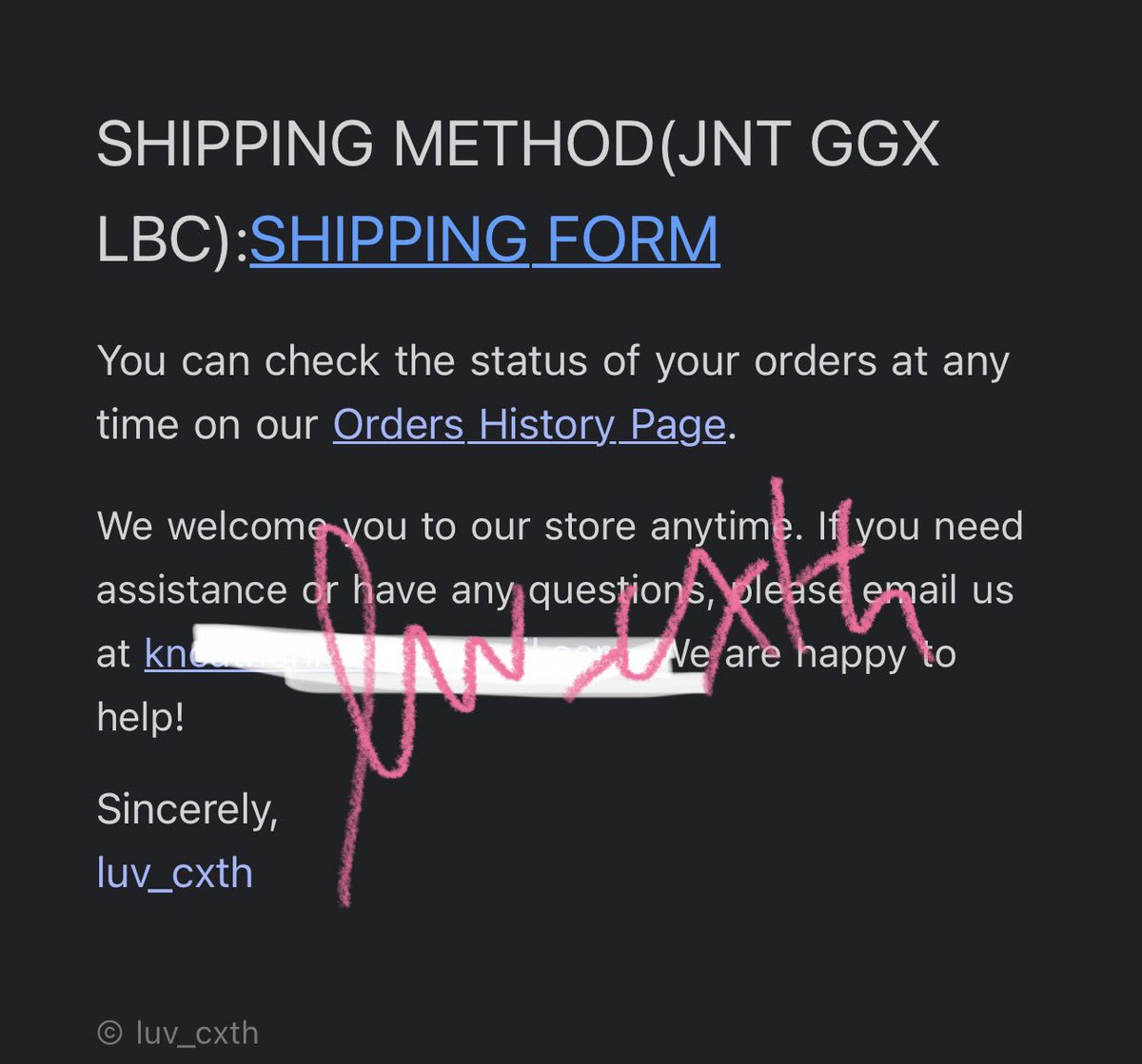 luvcxth_cs's tweet photo. I ALREADY ADDED THE AUTOMATED FORM (you will get it sa OC AND STATUS CHANGE) 

pls check when ordering! thank you! 
no separate email for shipping method already! 🙏🏻🙏🏻

SDD: X FORM ONLY https://t.co/owEMktdcqg