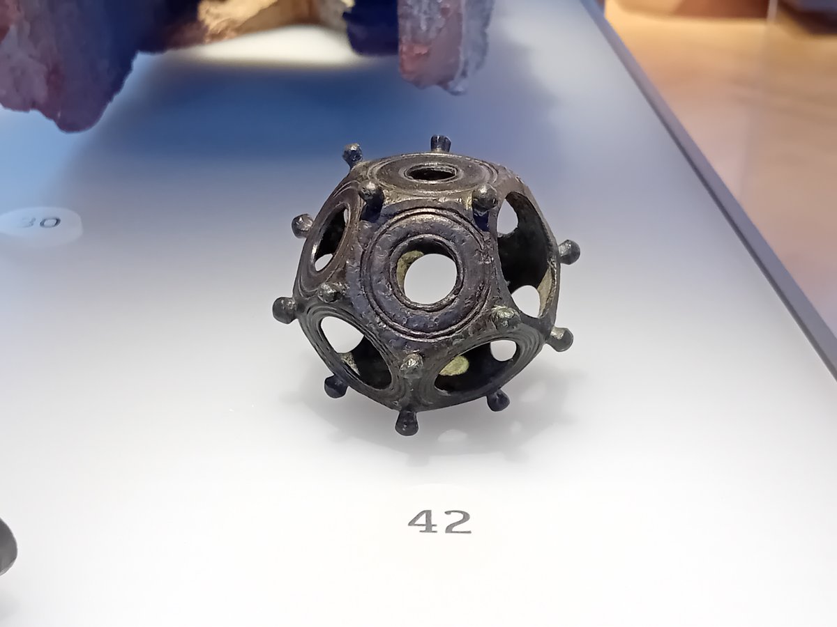 DrJEBall's tweet photo. A #Roman dodecahedron, in excellent condition &amp; on display in the Museum Carnuntinum (Austria) - now, if only we could work out what they were! #Archaeology #RomanArchaeology https://t.co/wfnZKObHdC