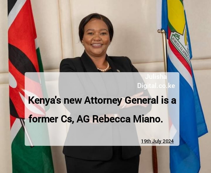 BREAKING NEWS 

Attorney General, AG Rebecca Miano