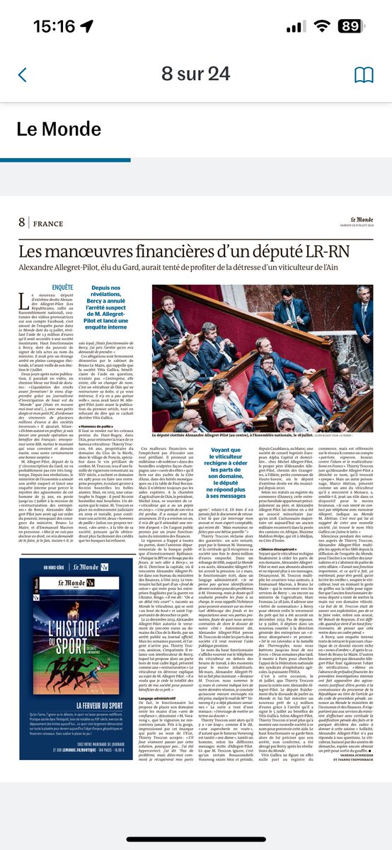 svklvo's tweet photo. Les #manœuvres_financières d'un #député #LR_RN
#Alexandre_Allegret_Pilot, #élu du #Gard, aurait tenté de #profiter de la #détresse d'un #viticulteur_de_l_Ain https://t.co/pQ7rraxgmQ