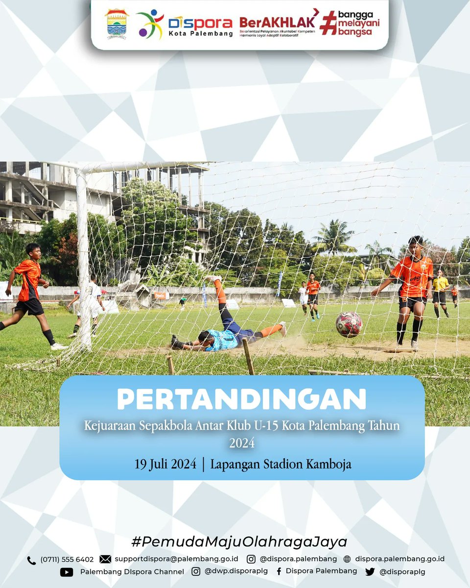 disporaplg's tweet photo. Kejuaraan Sepakbola Antar Klub U-15 Kota Palembang Tahun 2024.

BHAYANGKARA  VS  KMP  BUMARA

FT    1  vs  1

NP  12

SAS  VS  DAVID FC

FT    1  vs   0

19 Juli 2024 | Lapangan Stadion Kamboja

#DisporaKotaPalembang
#PemudaMajuOlahragaJaya https://t.co/mVmvqQjXAx